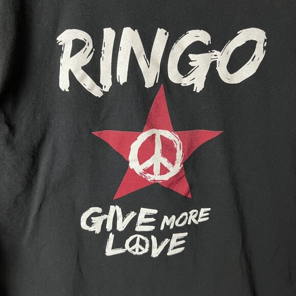 Ringo Starr Give More Love T Shirt Womens Black XL Extra Large Graphic Tee Logo - Picture 16 of 16